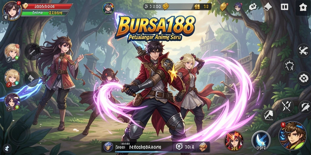 Tampilan menarik BURSA188 menunjukkan karakter anime dalam aksi.