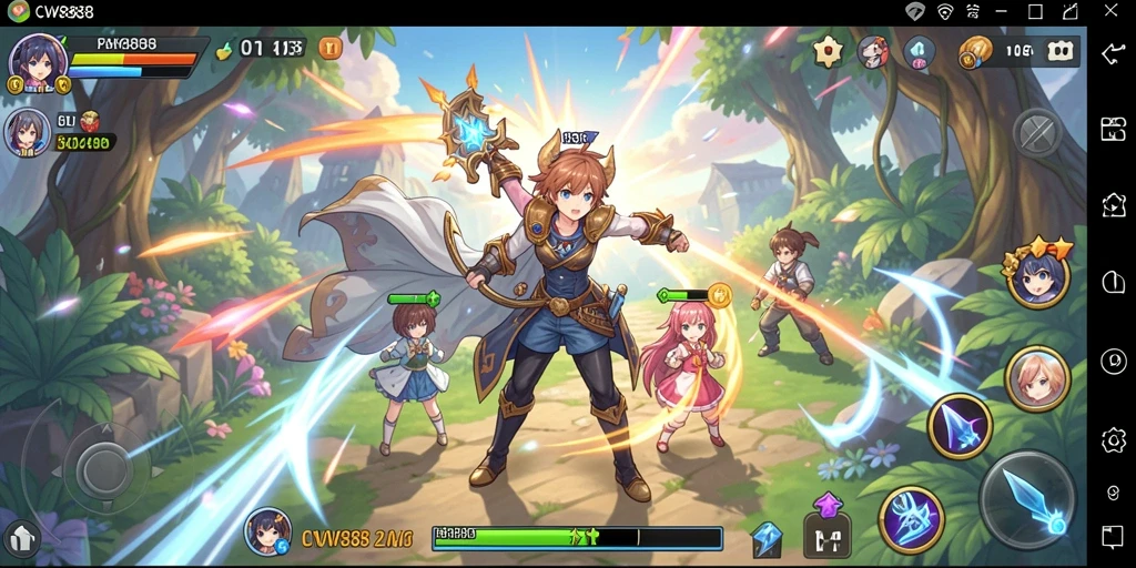 Tampilan gameplay CW8888 yang menarik dan penuh warna.