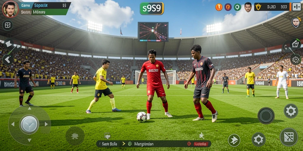 Gameplay seru S9S9 dalam pertandingan sepak bola