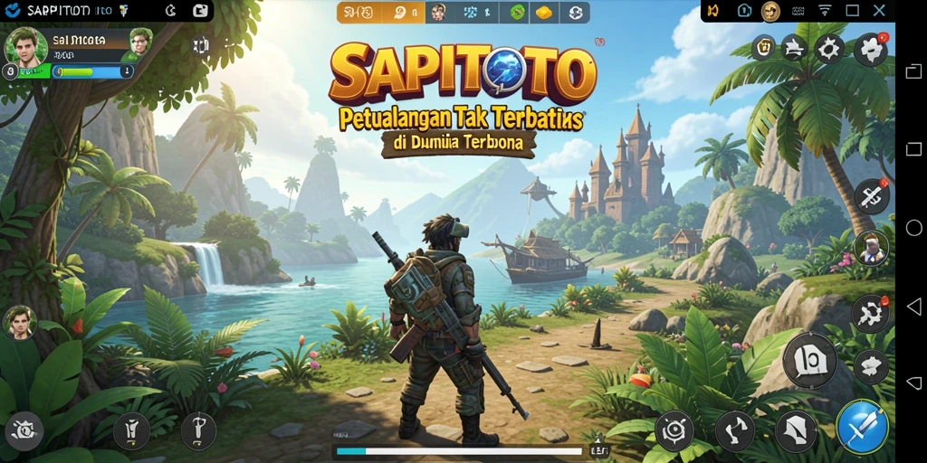 Tampilan gameplay SAPITOTO dalam dunia terbuka yang memukau.