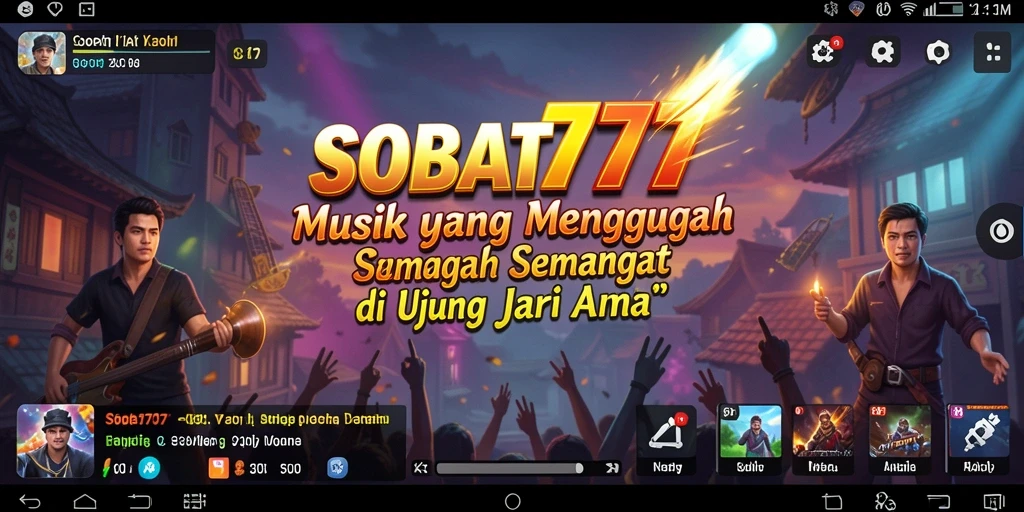 Tampilan gameplay SOBAT777 yang seru dan interaktif dengan musik.