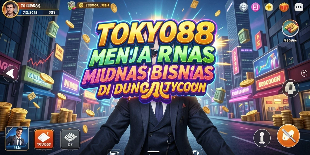 Screenshot gameplay TOKYO88 menunjukkan aksi manajemen bisnis yang intens.
